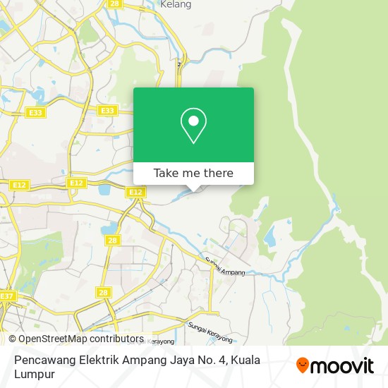 Peta Pencawang Elektrik Ampang Jaya No. 4