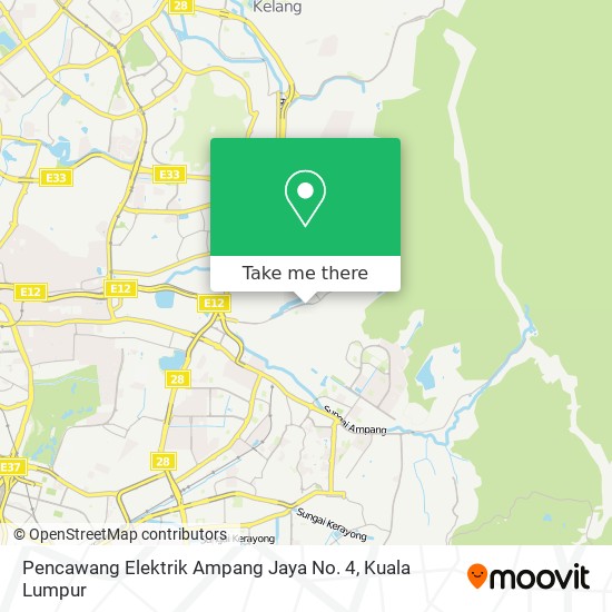 Pencawang Elektrik Ampang Jaya No. 4 map