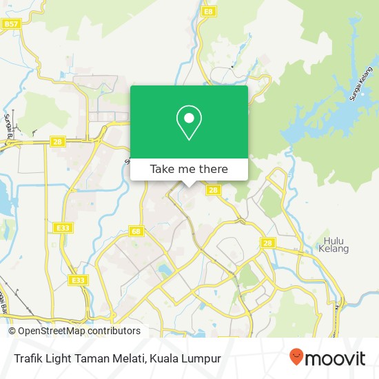 Trafik Light Taman Melati map