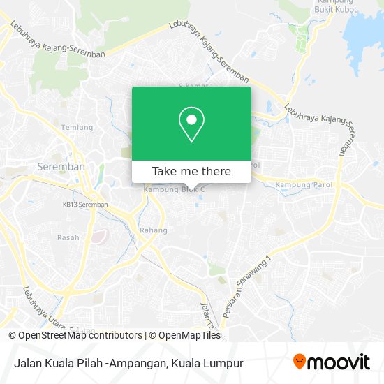 Jalan Kuala Pilah -Ampangan map