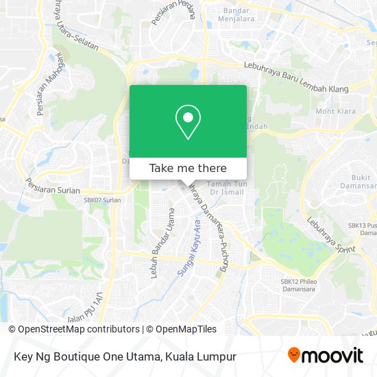 Key Ng Boutique One Utama map