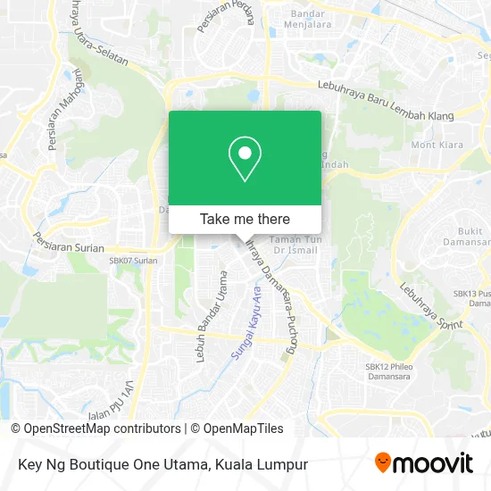 Key Ng Boutique One Utama map