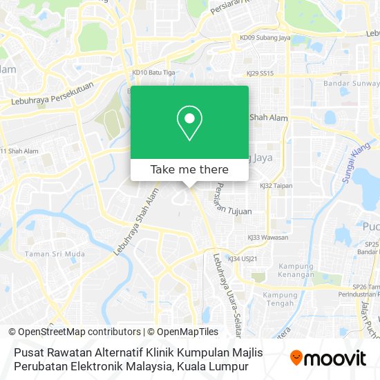 Peta Pusat Rawatan Alternatif Klinik Kumpulan Majlis Perubatan Elektronik Malaysia