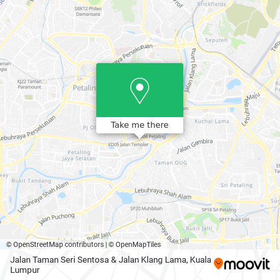 Peta Jalan Taman Seri Sentosa & Jalan Klang Lama
