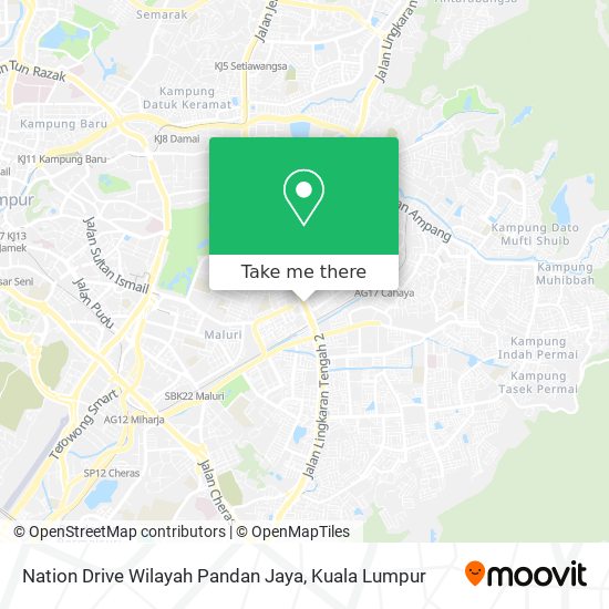 Peta Nation Drive Wilayah Pandan Jaya