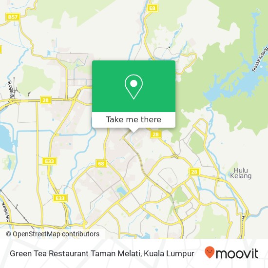 Peta Green Tea Restaurant Taman Melati