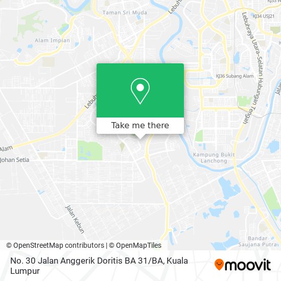 No. 30 Jalan Anggerik Doritis BA 31 / BA map