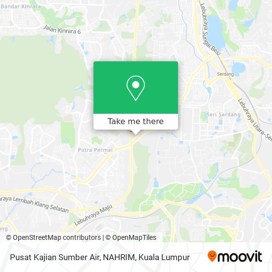 Pusat Kajian Sumber Air, NAHRIM map