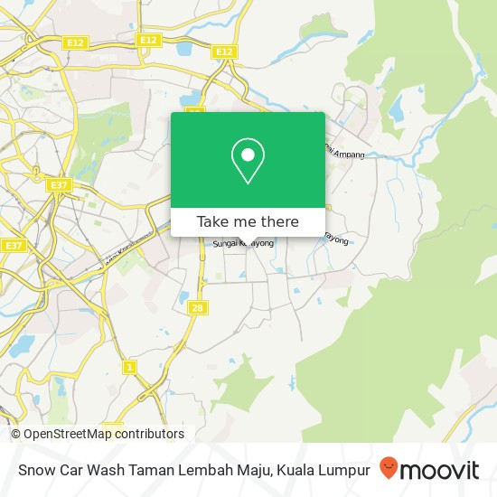 Peta Snow Car Wash Taman Lembah Maju