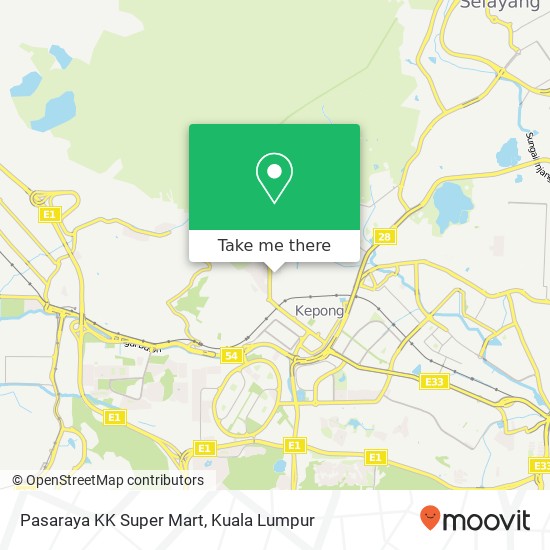 Pasaraya KK Super Mart map