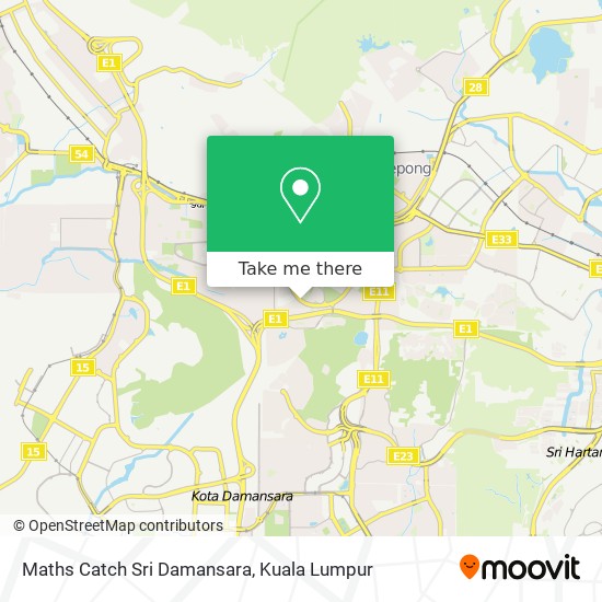 Maths Catch Sri Damansara map