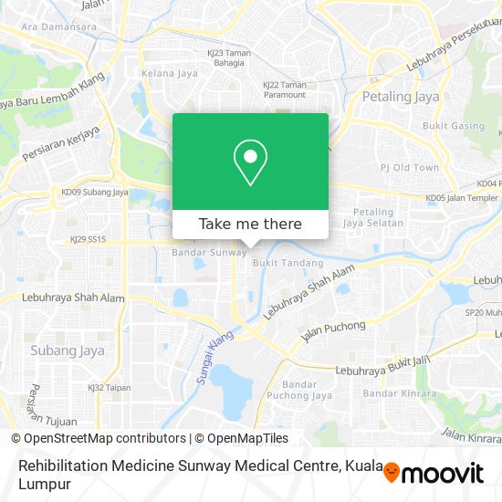 Rehibilitation Medicine Sunway Medical Centre map