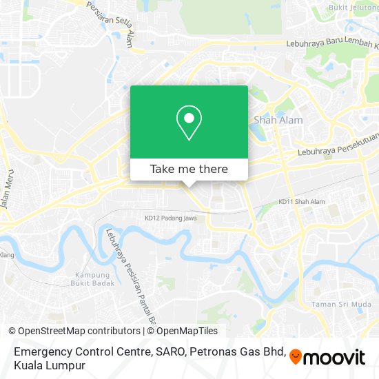 Emergency Control Centre, SARO, Petronas Gas Bhd map