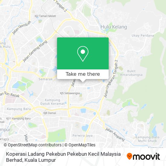 Peta Koperasi Ladang Pekebun Pekebun Kecil Malaysia Berhad