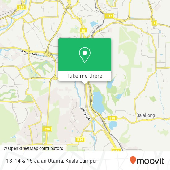 Peta 13, 14 & 15 Jalan Utama