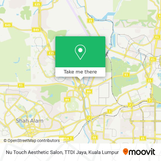 Nu Touch Aesthetic Salon, TTDI Jaya map