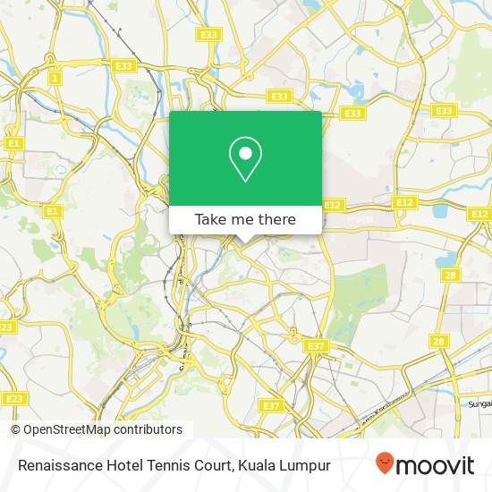 Renaissance Hotel Tennis Court map