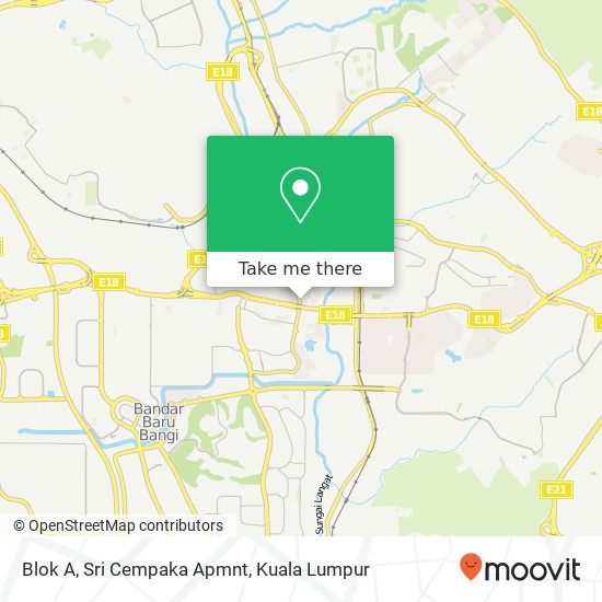 Blok A, Sri Cempaka Apmnt map