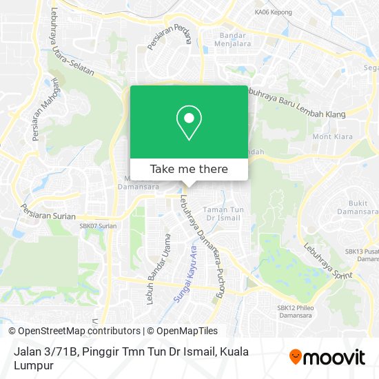 Peta Jalan 3 / 71B, Pinggir Tmn Tun Dr Ismail