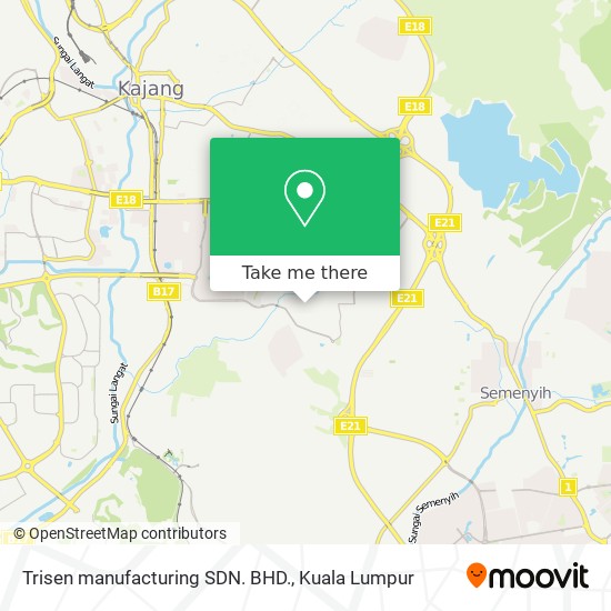 Trisen manufacturing SDN. BHD. map