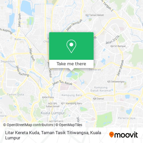 Litar Kereta Kuda, Taman Tasik Titiwangsa map
