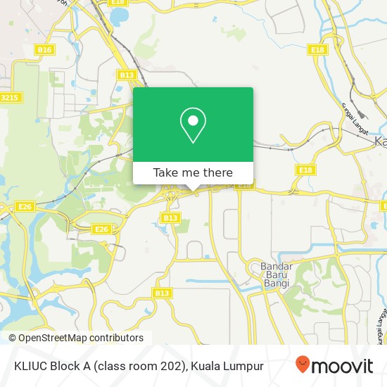 KLIUC Block A (class room 202) map