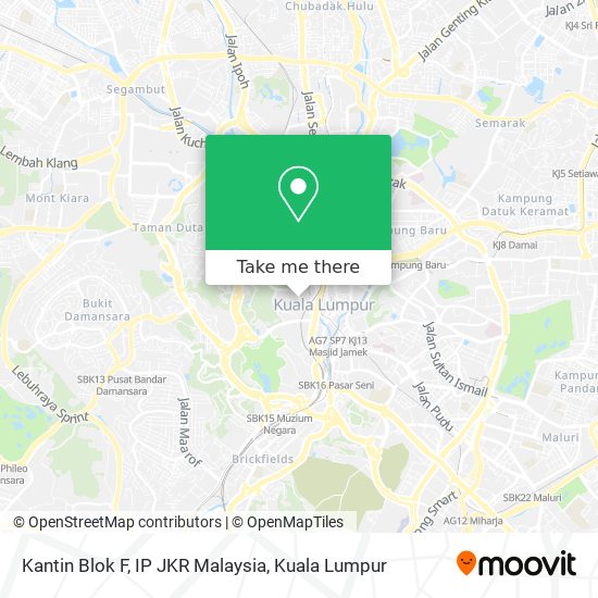 Peta Kantin Blok F, IP JKR Malaysia
