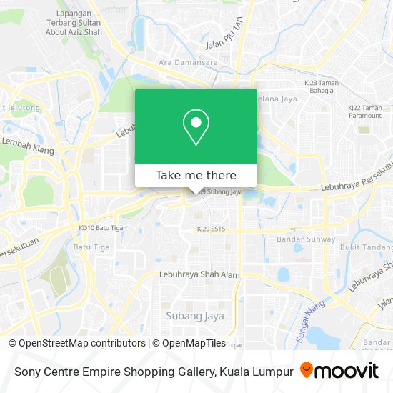 Sony Centre Empire Shopping Gallery map