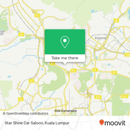 Star Shine Car Saloon map