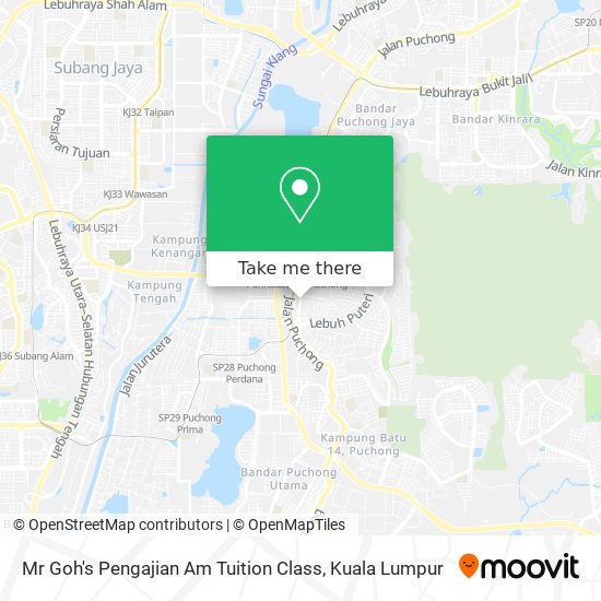 Mr Goh's Pengajian Am Tuition Class map