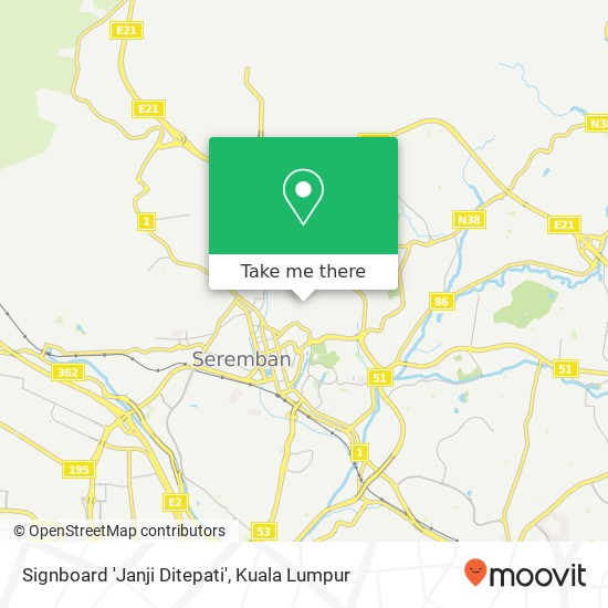 Signboard 'Janji Ditepati' map