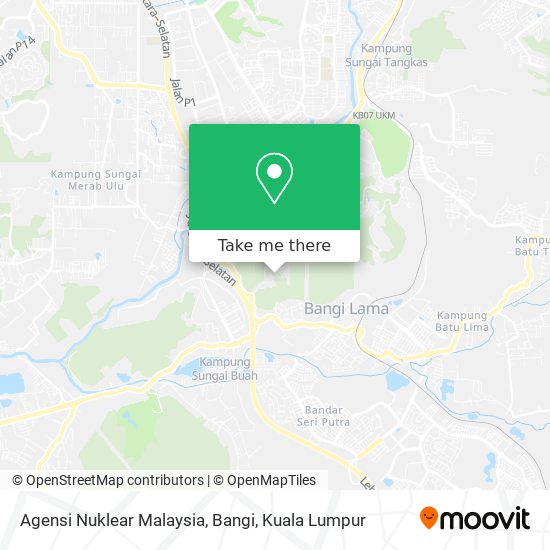 Peta Agensi Nuklear Malaysia, Bangi