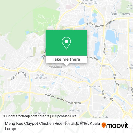 Peta Meng Kee Claypot Chicken Rice 明記瓦煲雞飯
