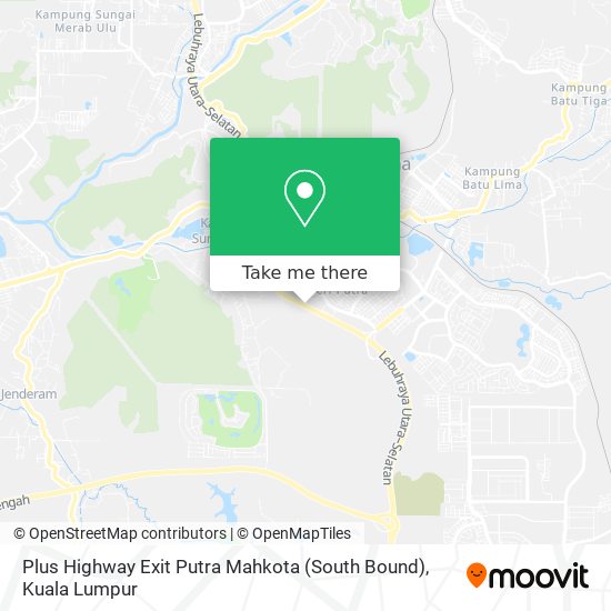 Plus Highway Exit Putra Mahkota (South Bound) map