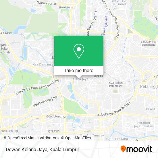 Dewan Kelana Jaya map