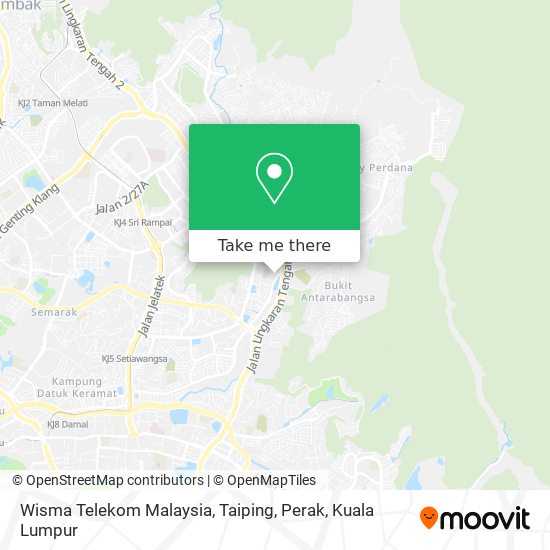 Peta Wisma Telekom Malaysia, Taiping, Perak