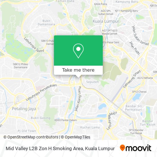 Mid Valley L2B Zon H Smoking Area map