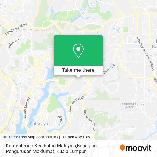 如何坐公交或火车去sepang的kementerian Kesihatan Malaysia Bahagian Pengurusan Maklumat Moovit