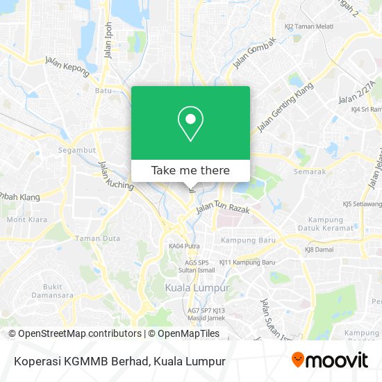 Koperasi KGMMB Berhad map