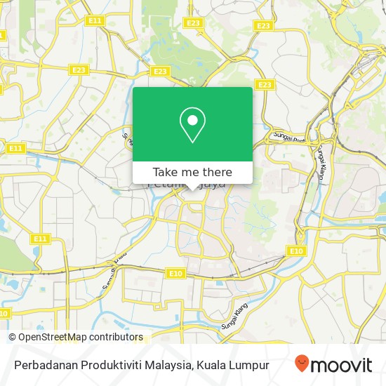 Peta Perbadanan Produktiviti Malaysia