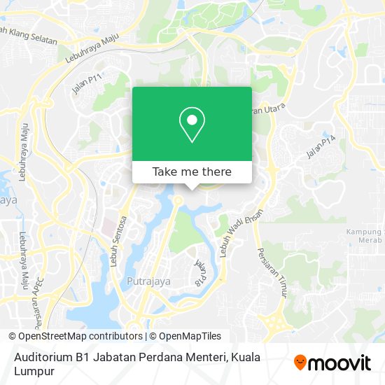 Auditorium B1 Jabatan Perdana Menteri map