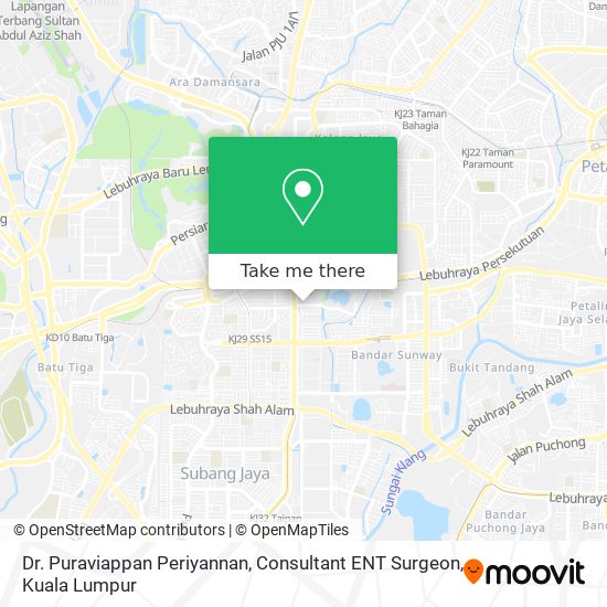 Dr. Puraviappan Periyannan, Consultant ENT Surgeon map