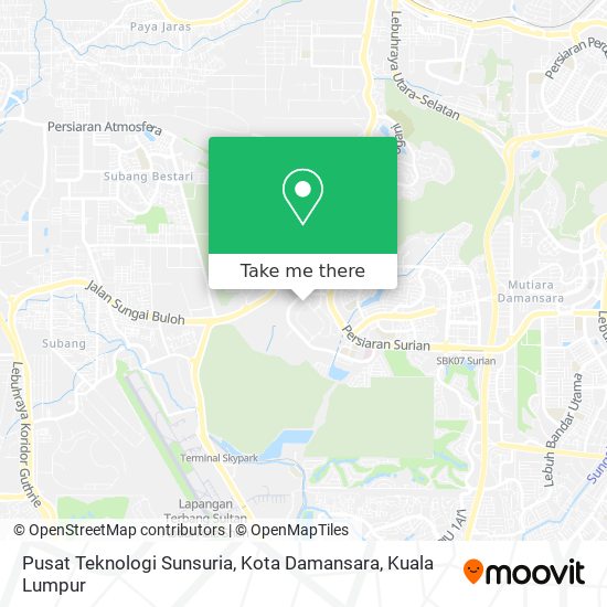 Pusat Teknologi Sunsuria, Kota Damansara map