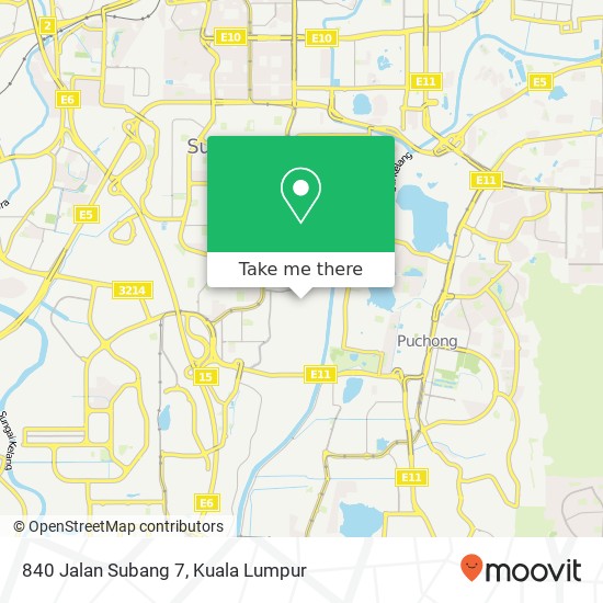 Peta 840 Jalan Subang 7
