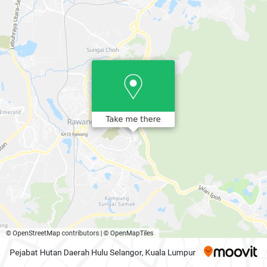 Pejabat Hutan Daerah Hulu Selangor map