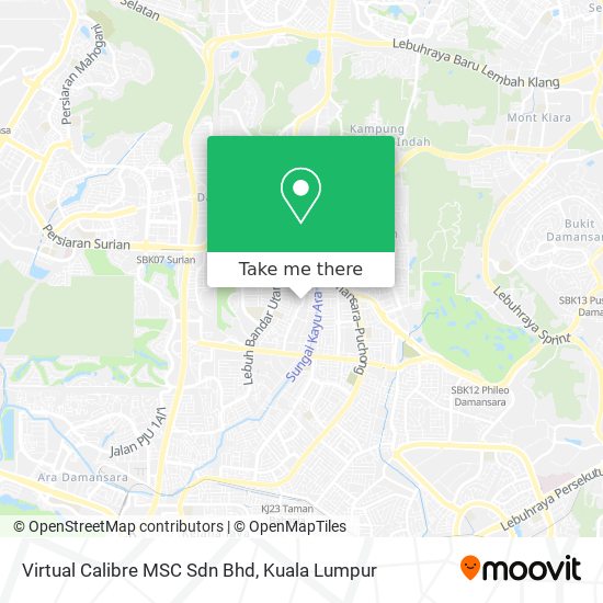 Virtual Calibre MSC Sdn Bhd map