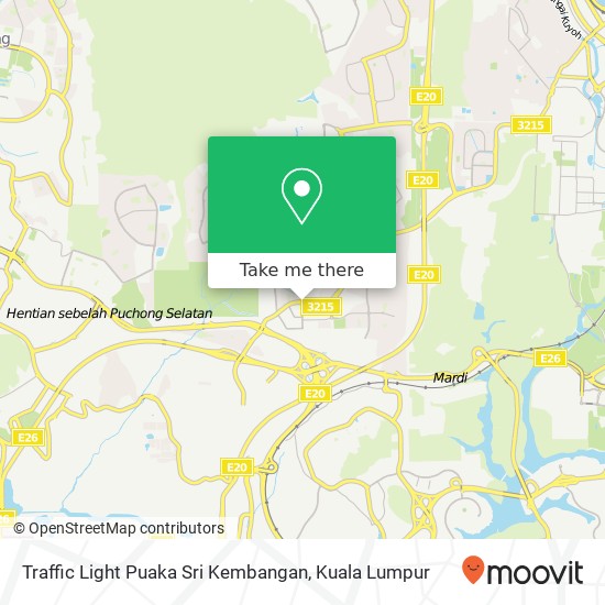 Traffic Light Puaka Sri Kembangan map