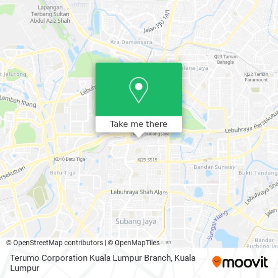 Peta Terumo Corporation Kuala Lumpur Branch