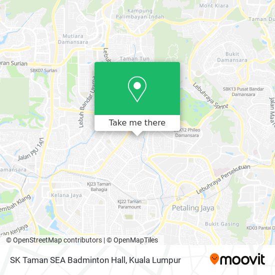SK Taman SEA Badminton Hall map
