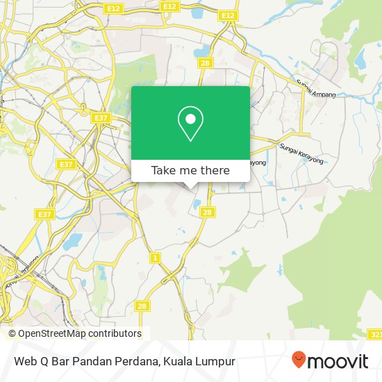 Web Q Bar Pandan Perdana map